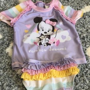 Disney Minnie Mouse baby girl purple swimsuit